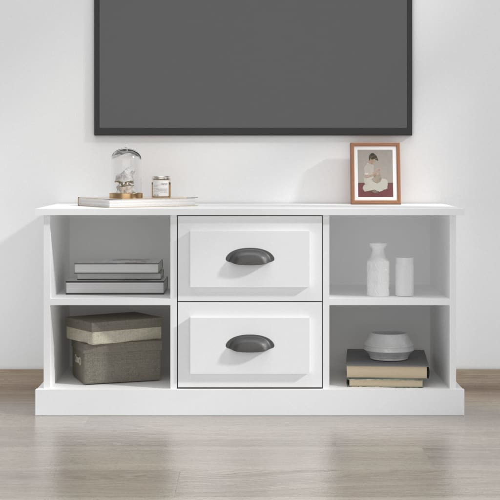 vidaXL TV-Schrank Weiß 99,5x35,5x48 cm Holzwerkstoff