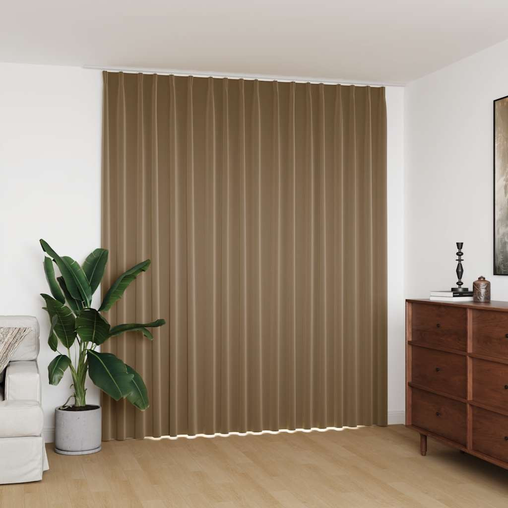 vidaXL Verdunkelungsvorhang mit Haken Taupe 290 x 245 cm