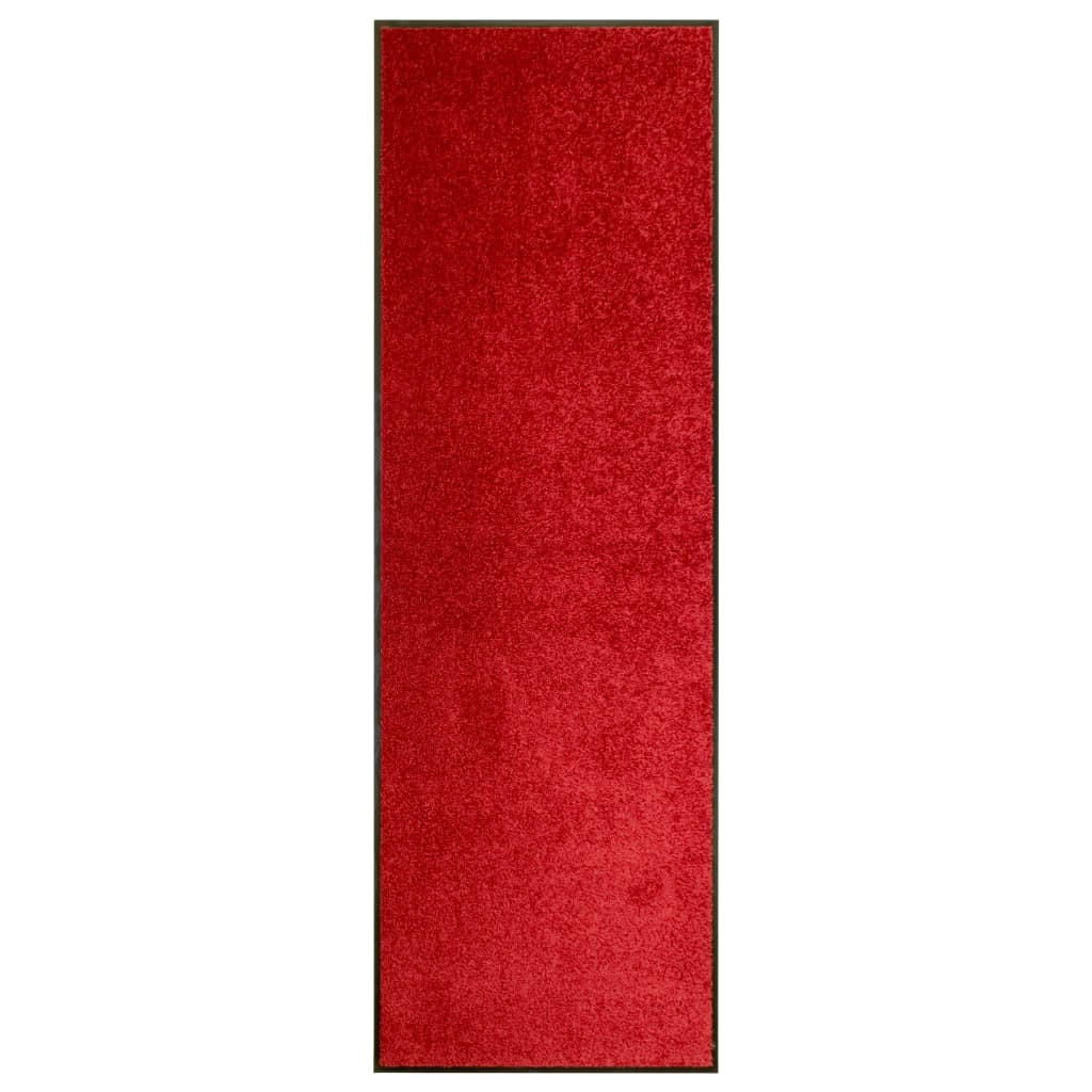 vidaXL Fußmatte Waschbar Rot 60x180 cm