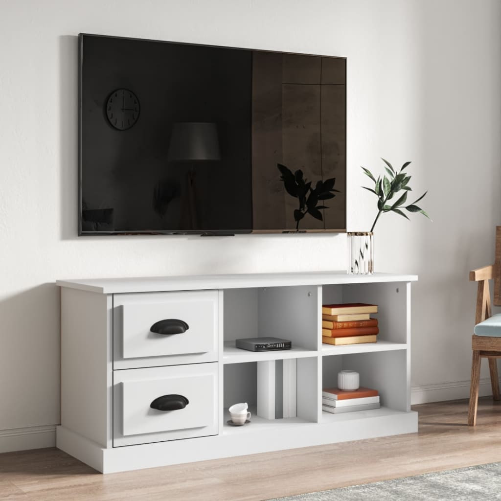 vidaXL TV-Schrank Weiß 102x35,5x47,5 cm Holzwerkstoff
