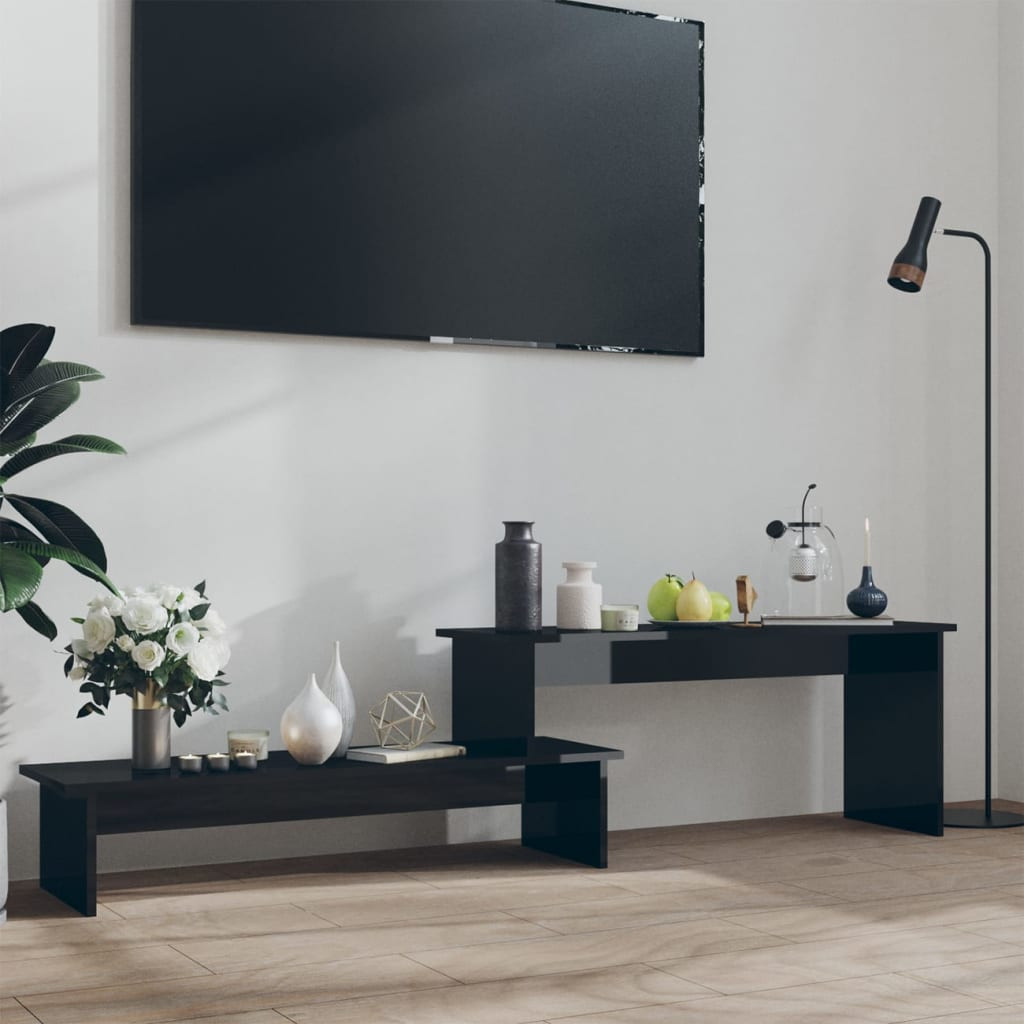 vidaXL TV-Schrank Hochglanz-Schwarz 180x30x43 cm Holzwerkstoff