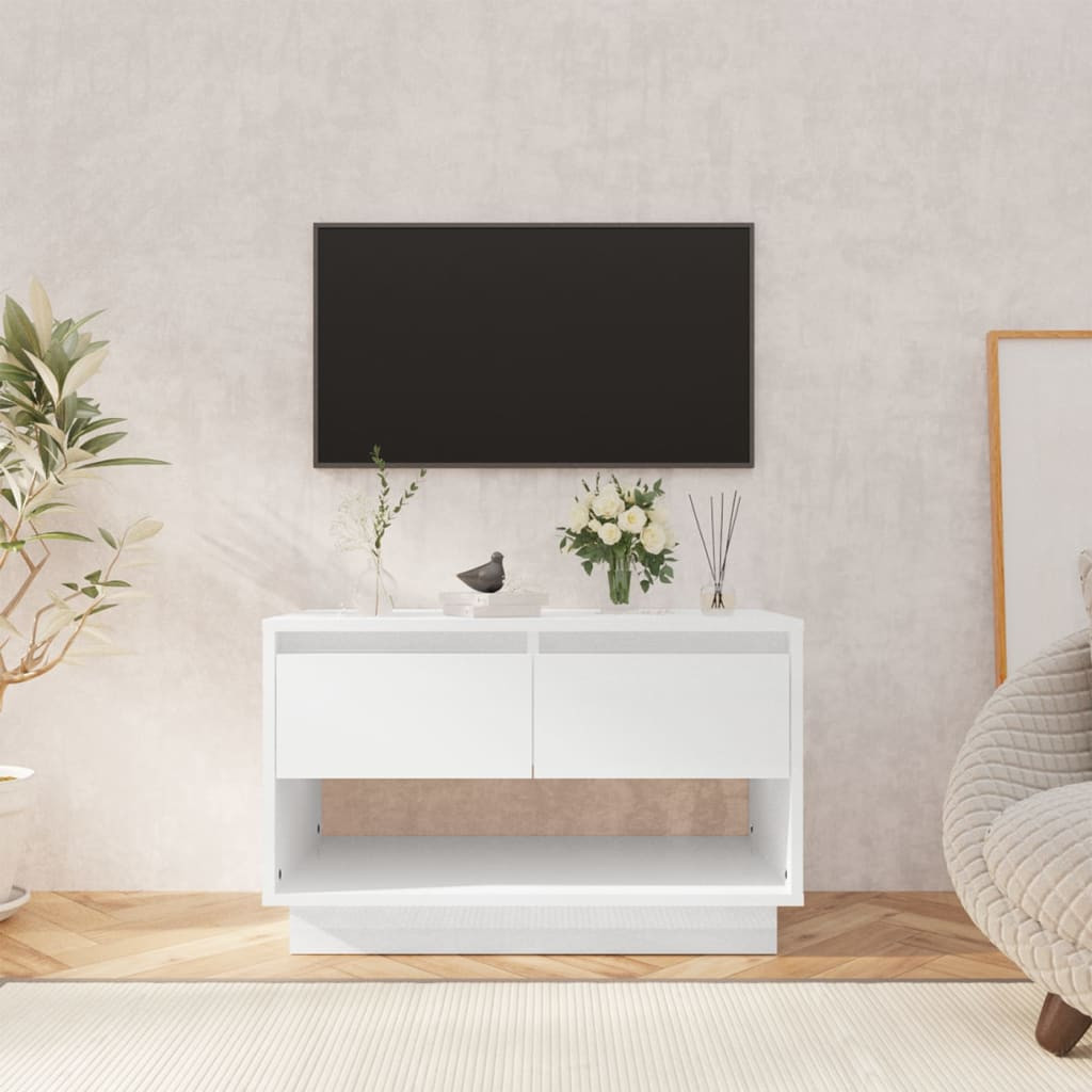 vidaXL TV-Schrank Hochglanz-Weiß 70x41x44 cm Holzwerkstoff