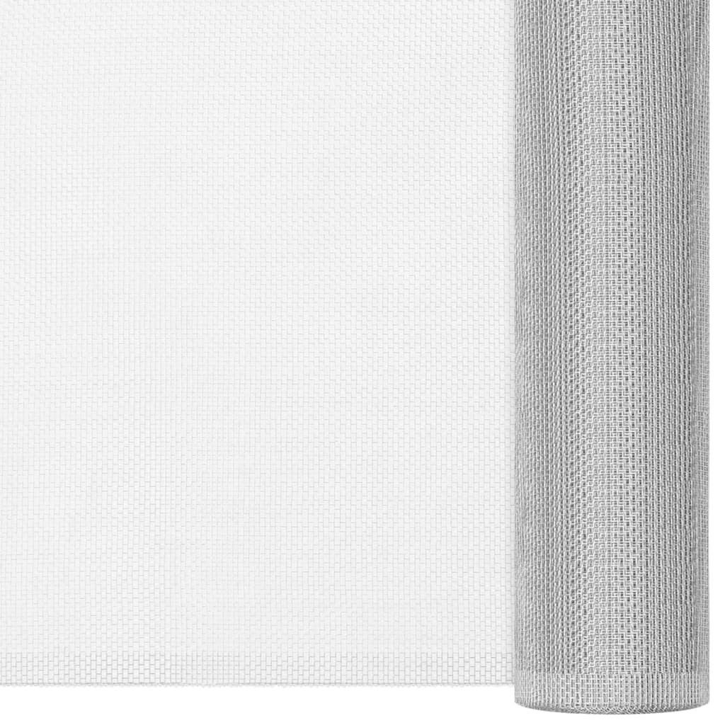 vidaXL Fliegengitter Aluminium 112X500 cm Silbern
