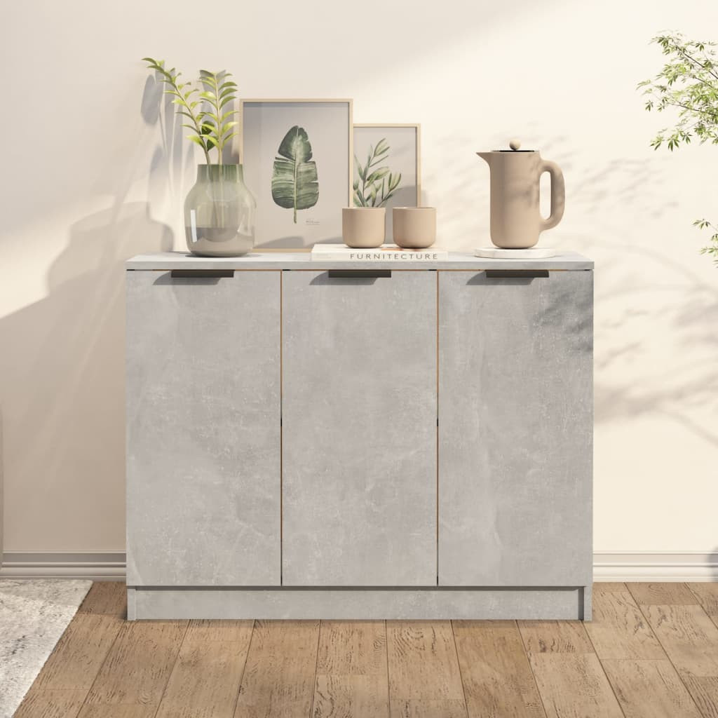 vidaXL Sideboard Betongrau 90,5x30x70 cm Holzwerkstoff