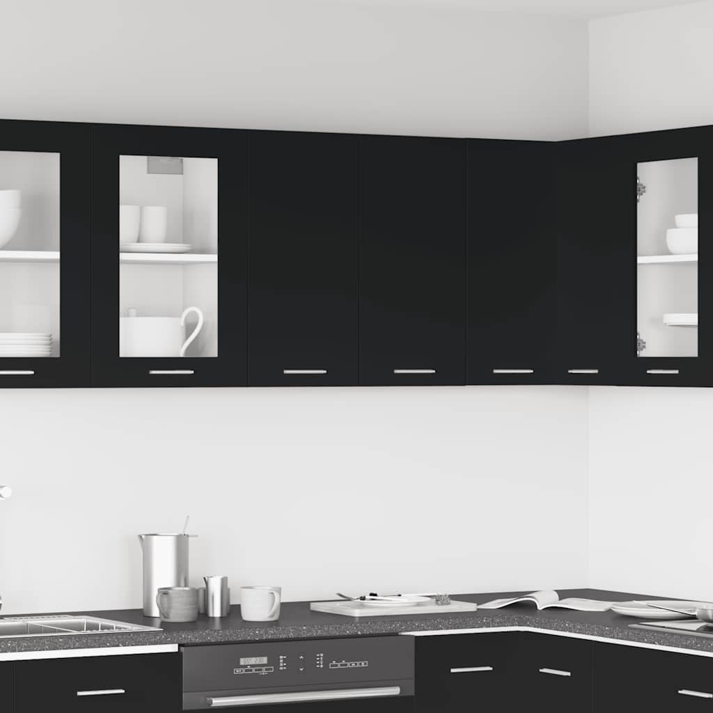 vidaXL Hängeschrank Lyon Schwarz 60x31x60 cm Holzwerkstoff