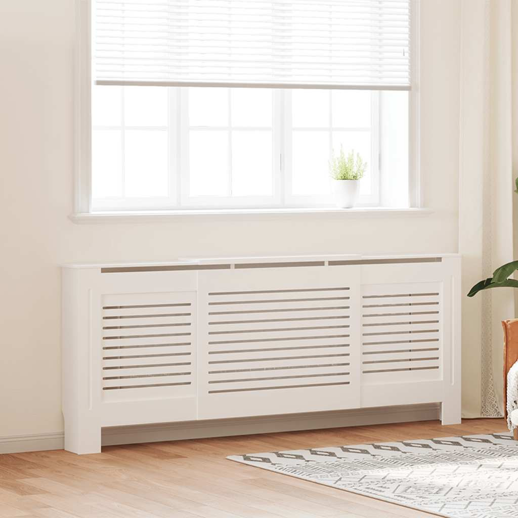vidaXL MDF Heizkörperverkleidung Weiß 205 cm