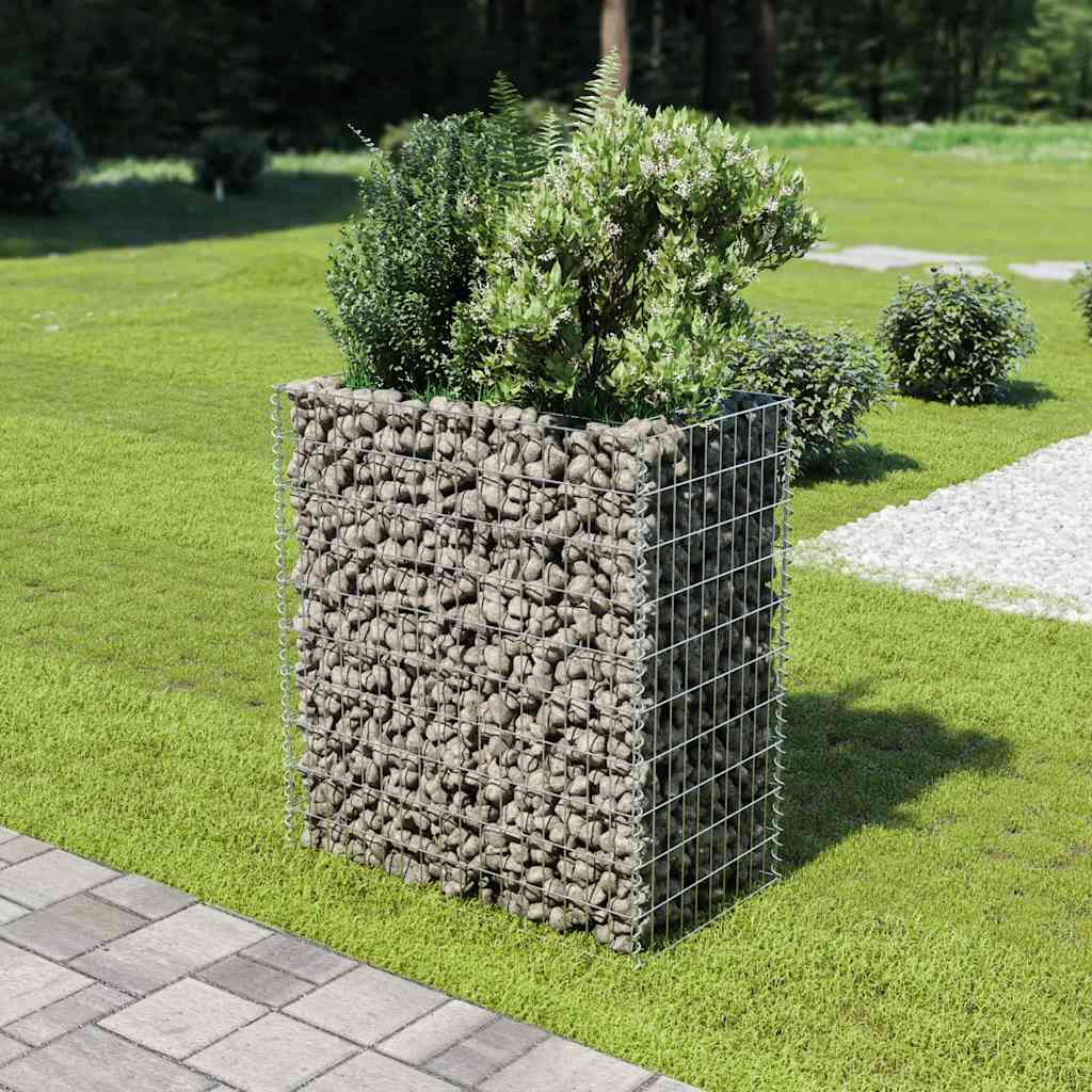 vidaXL Gabionen-Hochbeet Verzinkter Stahl 90×50×100 cm