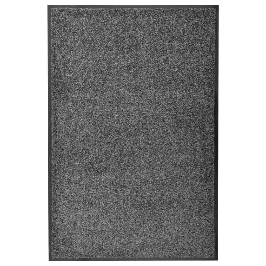 vidaXL Fußmatte Waschbar Anthrazit 60x90 cm