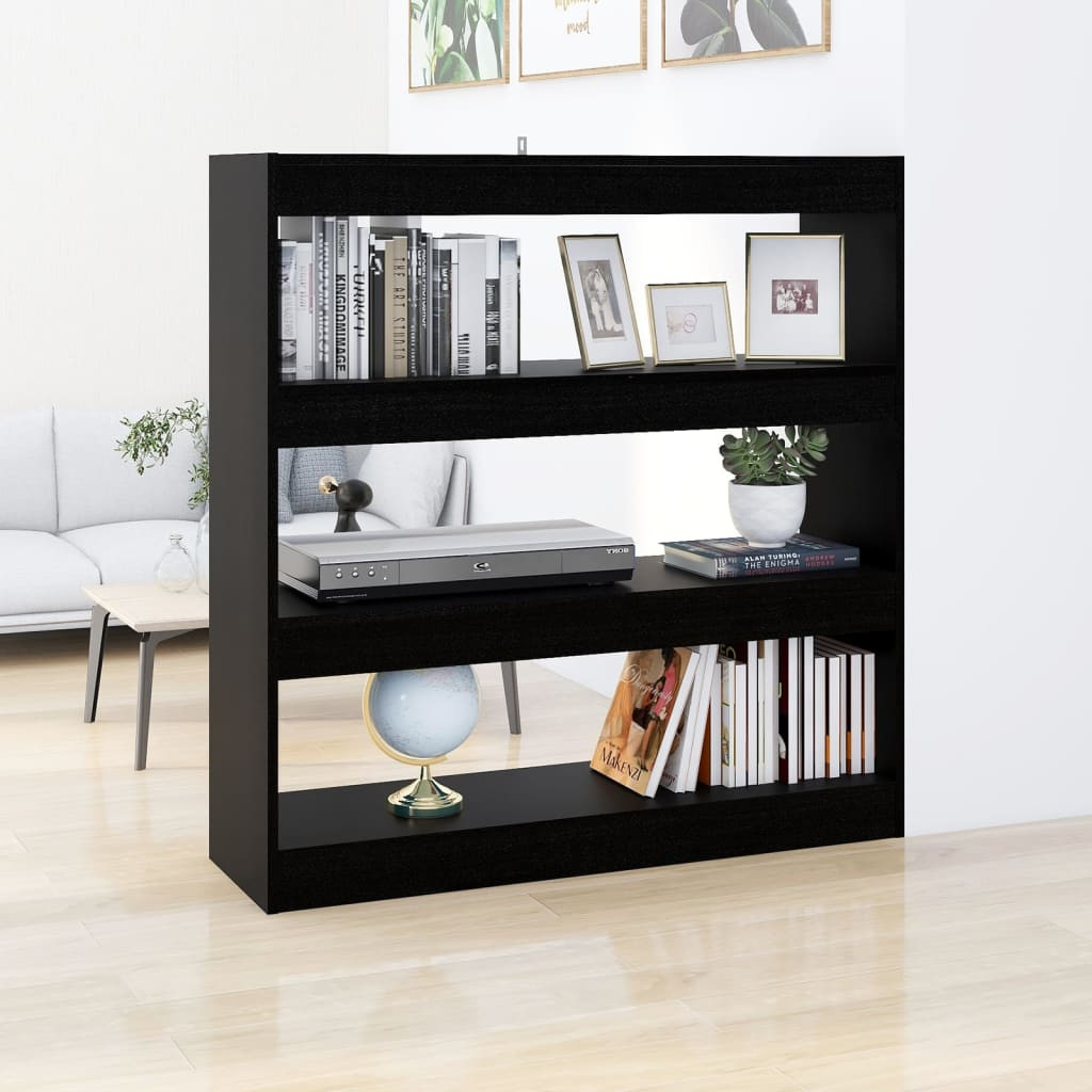 vidaXL Bücherregal/Raumteiler Schwarz 100x30x103 cm