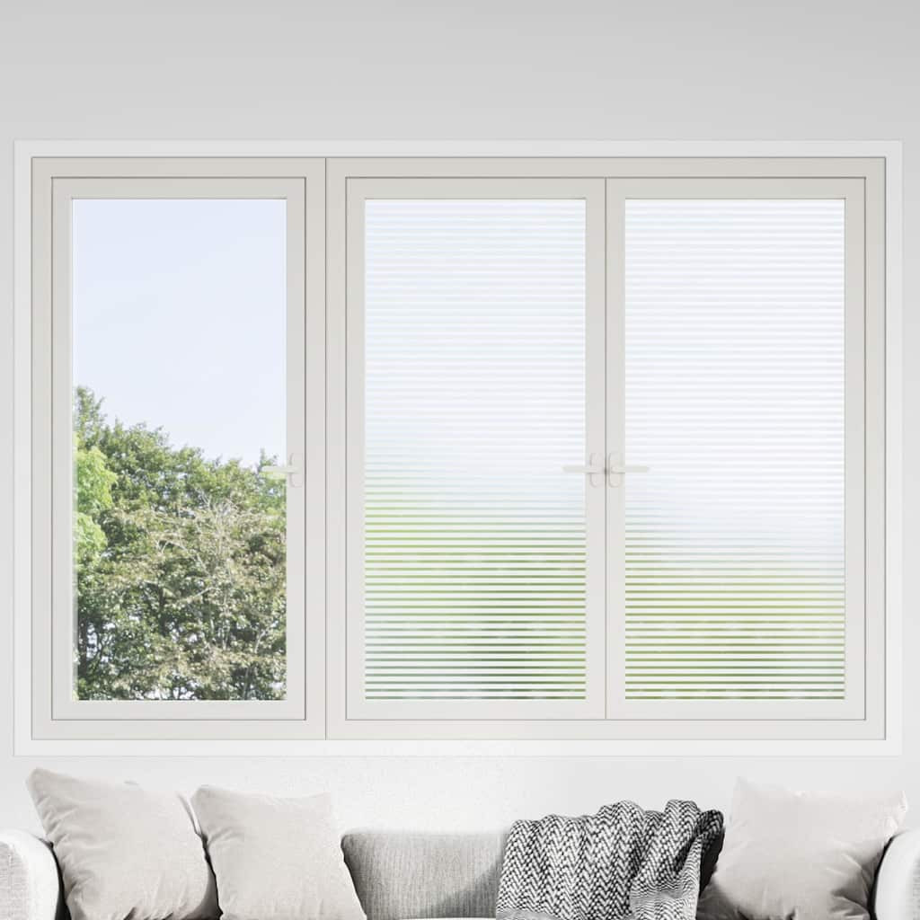 vidaXL Fensterfolie Matt Streifen-Design 0,9x50 m PVC