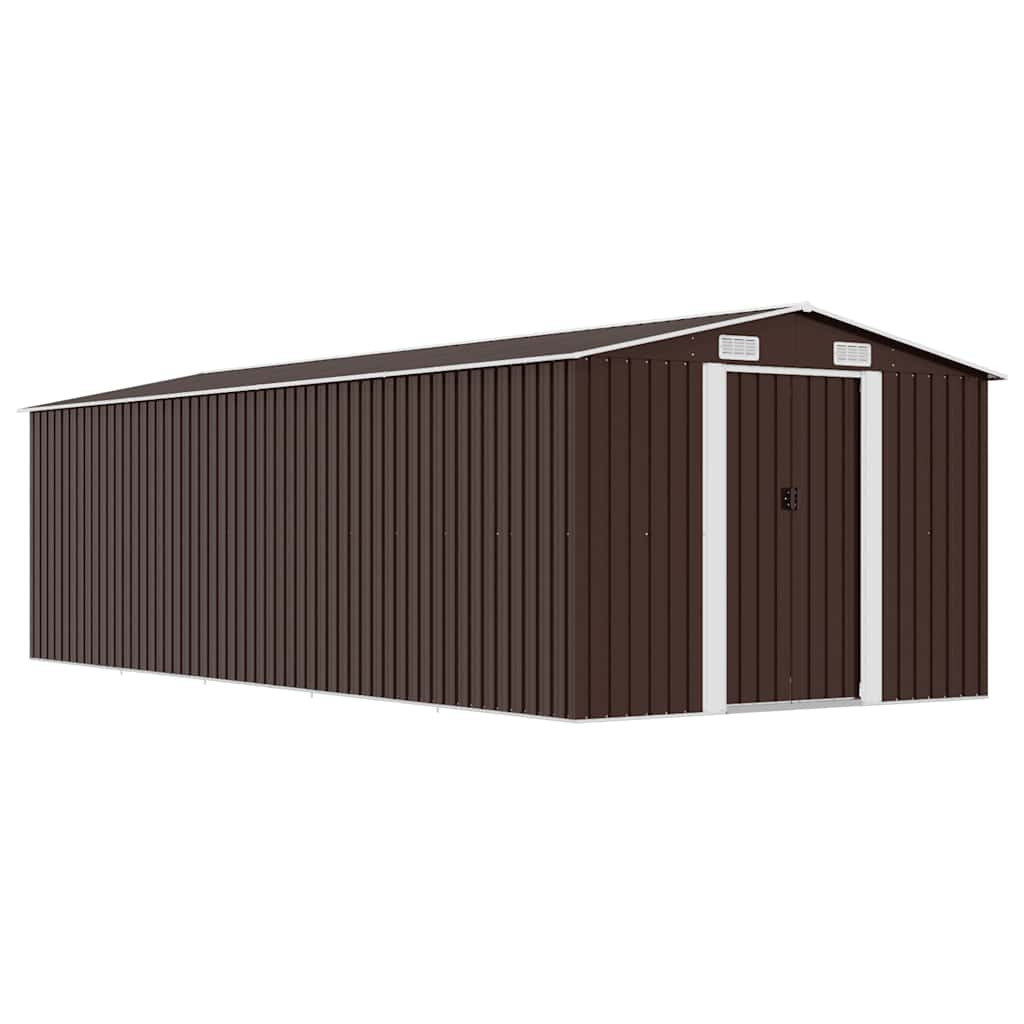 vidaXL Gerätehaus 257x580x181 cm Metall Braun