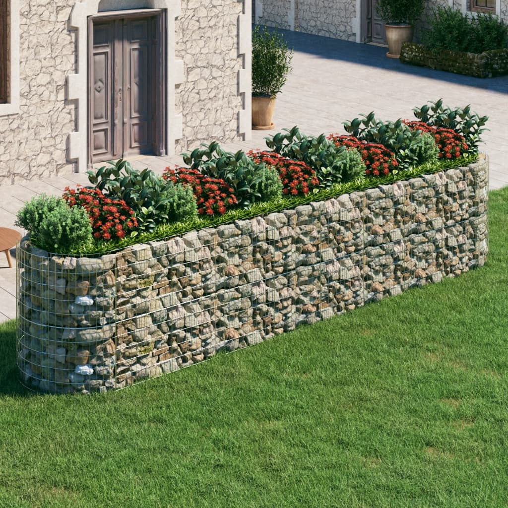 vidaXL Gabionen-Hochbeet Verzinktes Eisen 500x100x100 cm