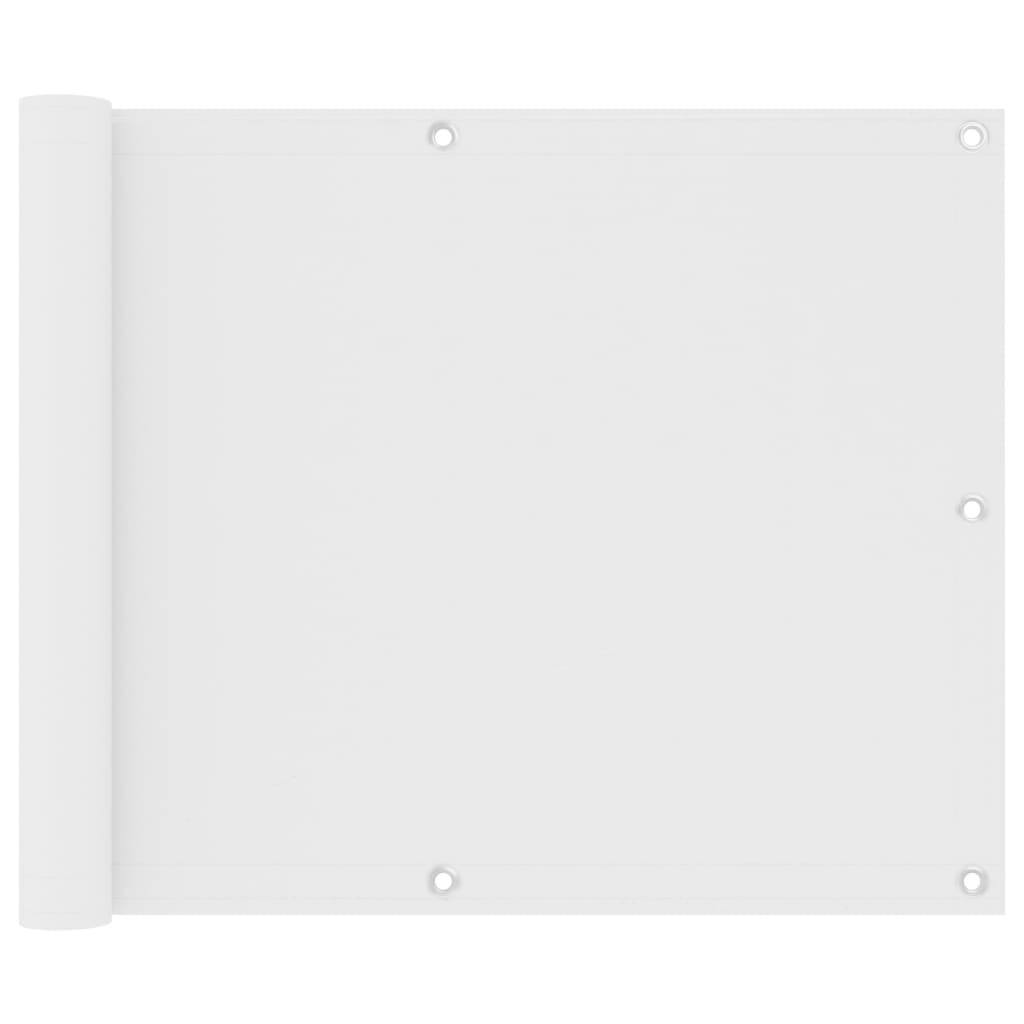 vidaXL Balkon-Sichtschutz Weiß 75x300 cm Oxford-Gewebe