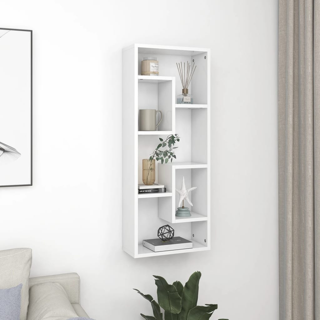vidaXL Wandregal Weiß 36x16x90 cm Holzwerkstoff