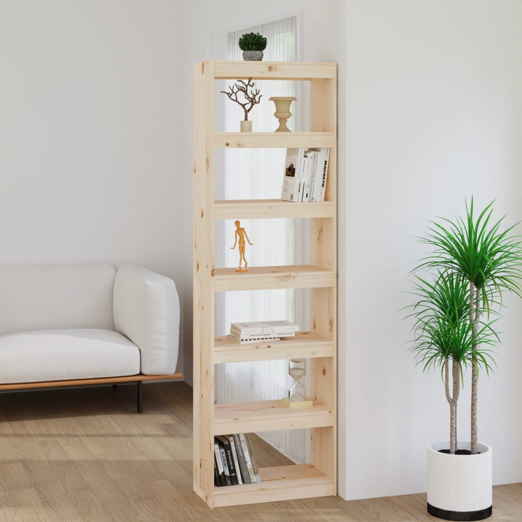 vidaXL Bücherregal/Raumteiler 60x30x199,5 cm Massivholz Kiefer