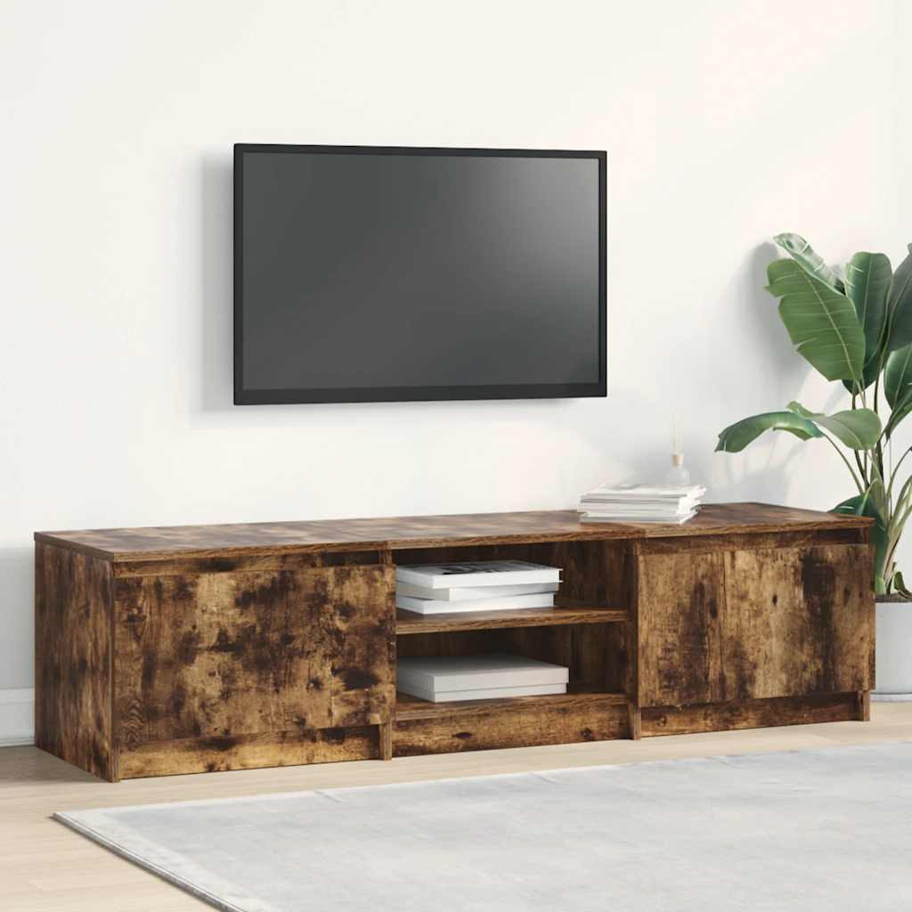 vidaXL TV-Schrank Räuchereiche 140x40x35,5 cm Holzwerkstoff