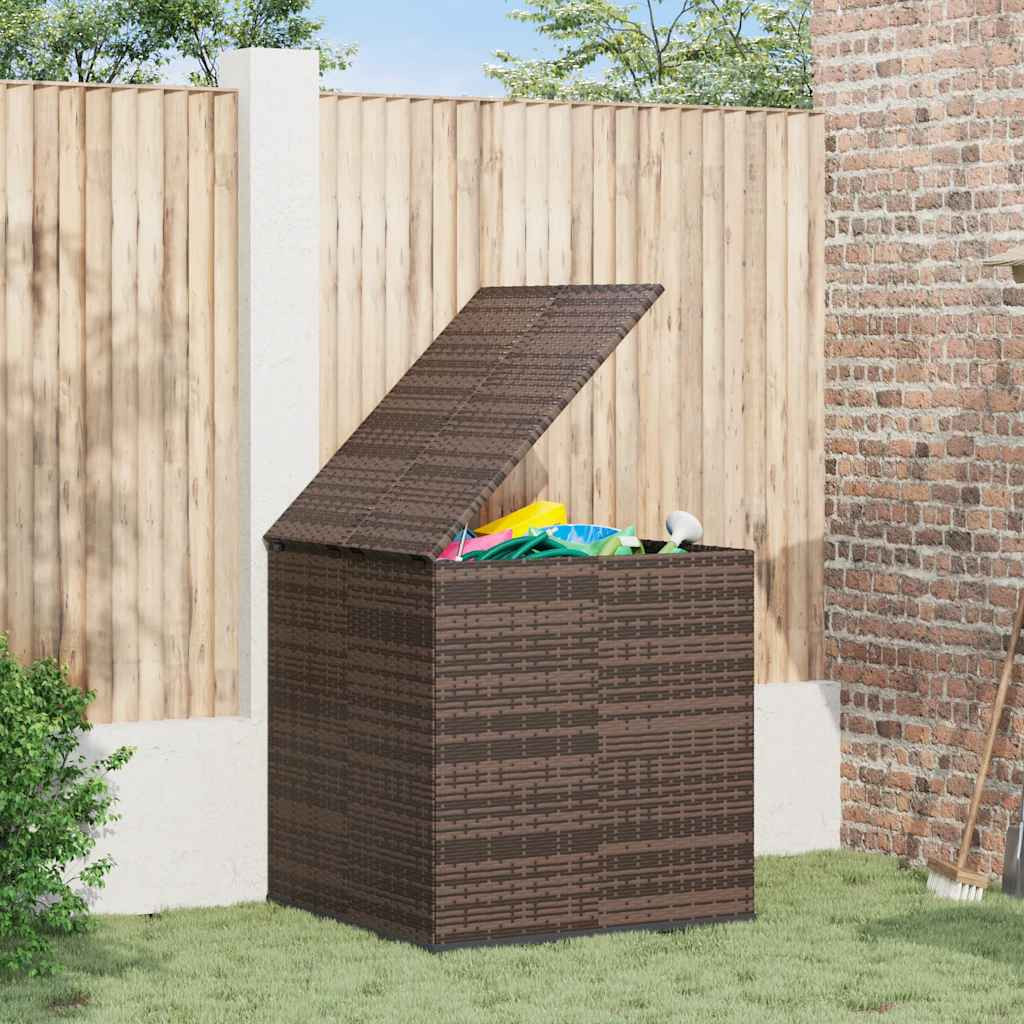 vidaXL Garten-Kissenbox PE Rattan 100x97,5x104 cm Braun