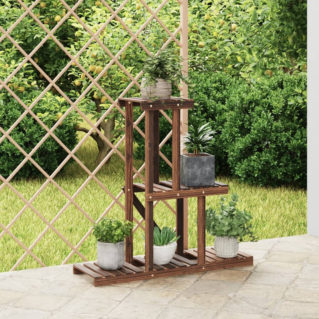 vidaXL Blumenständer 81x25x75,5 cm Massivholz Tanne