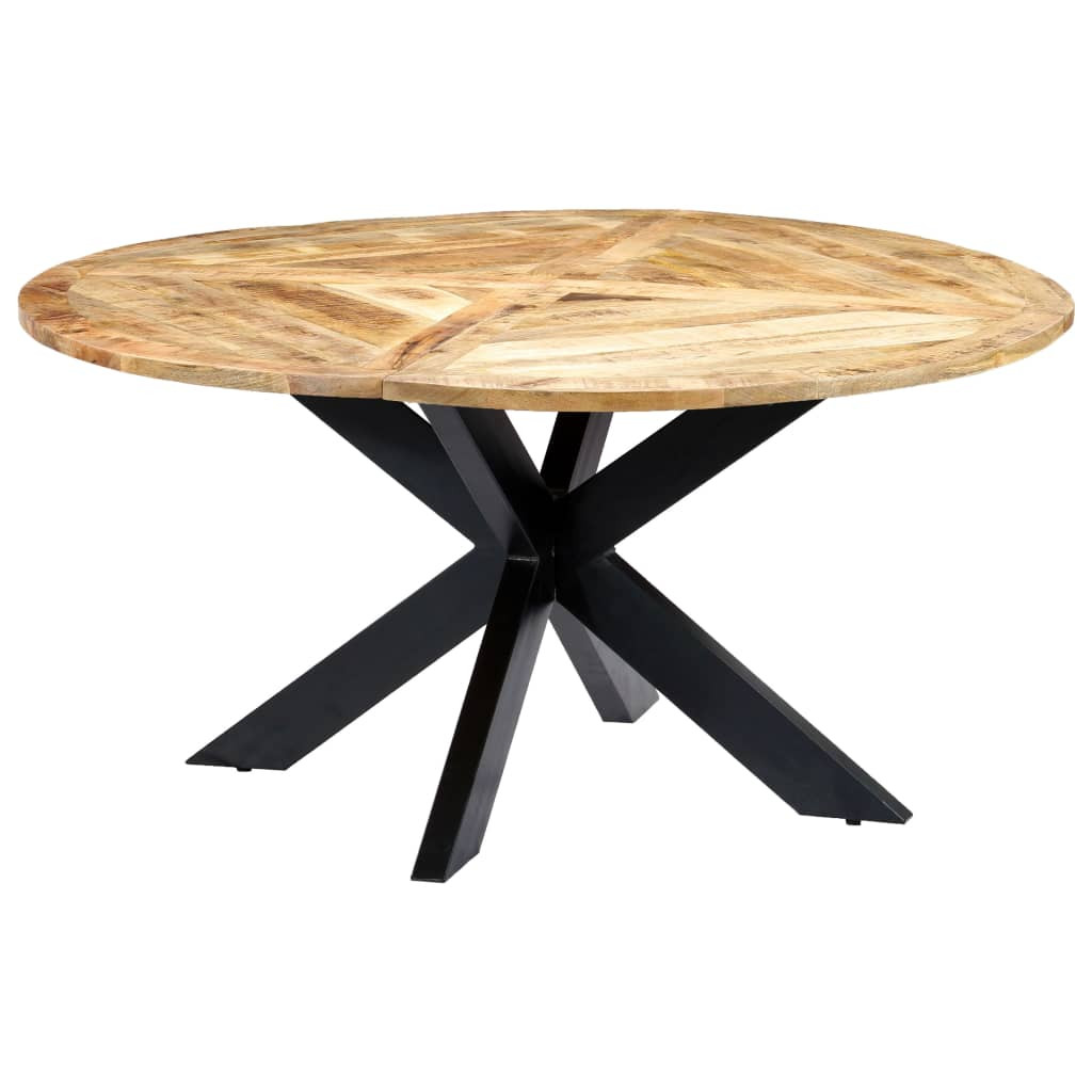 vidaXL Esstisch Rund 150×76 cm Mango Massivholz