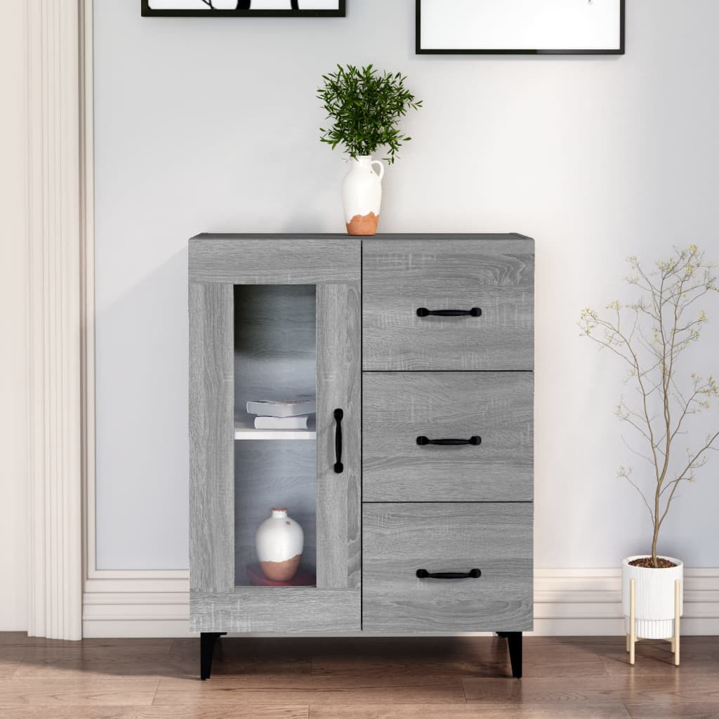 vidaXL Sideboard Grau Sonoma 69,5x34x90 cm Holzwerkstoff