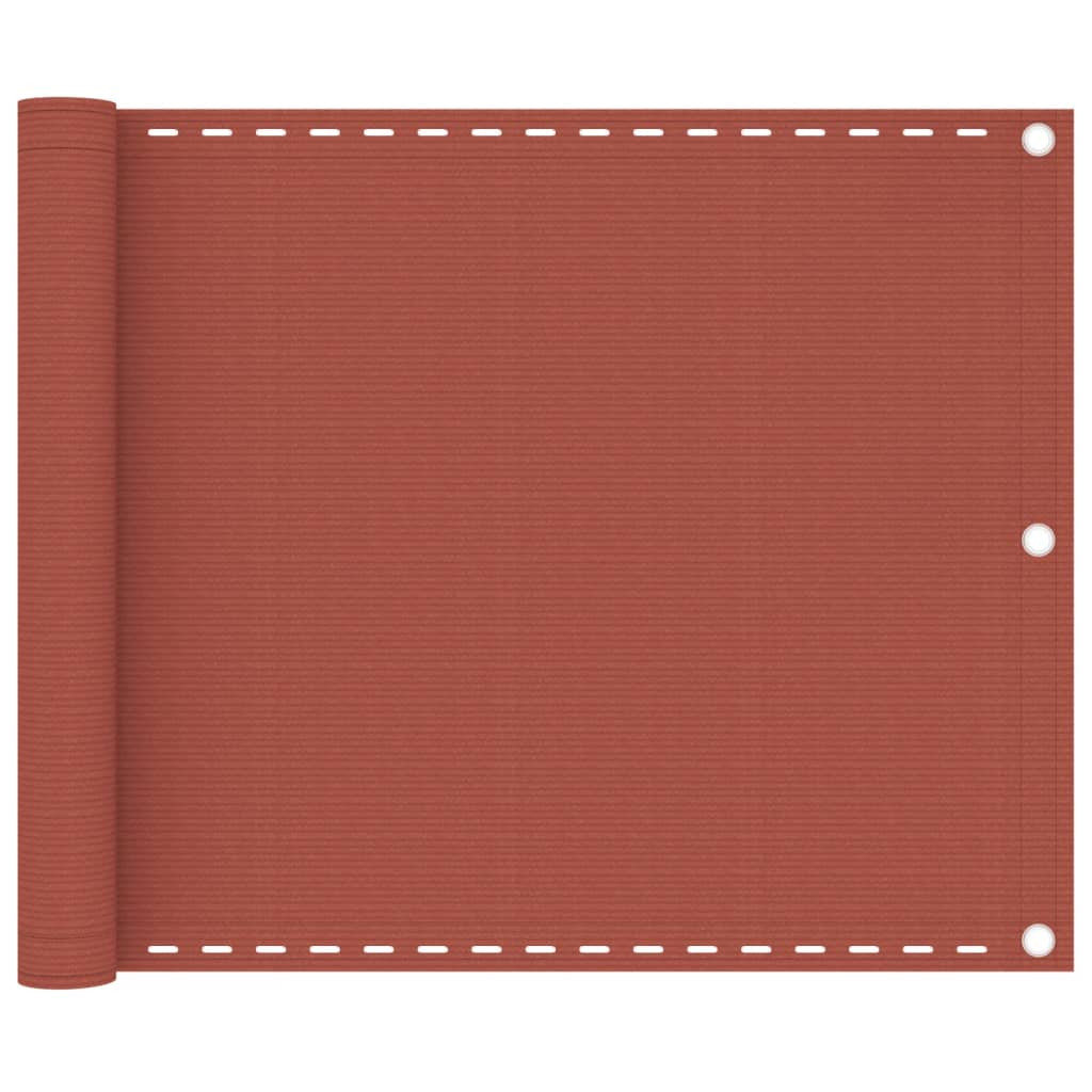 vidaXL Balkon-Sichtschutz Terracotta-Rot 75x300 cm HDPE