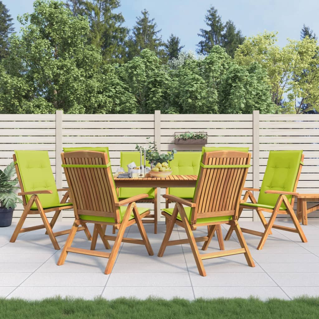 vidaXL Gartenstühle mit Kissen 6 Stk. Massivholz Teak