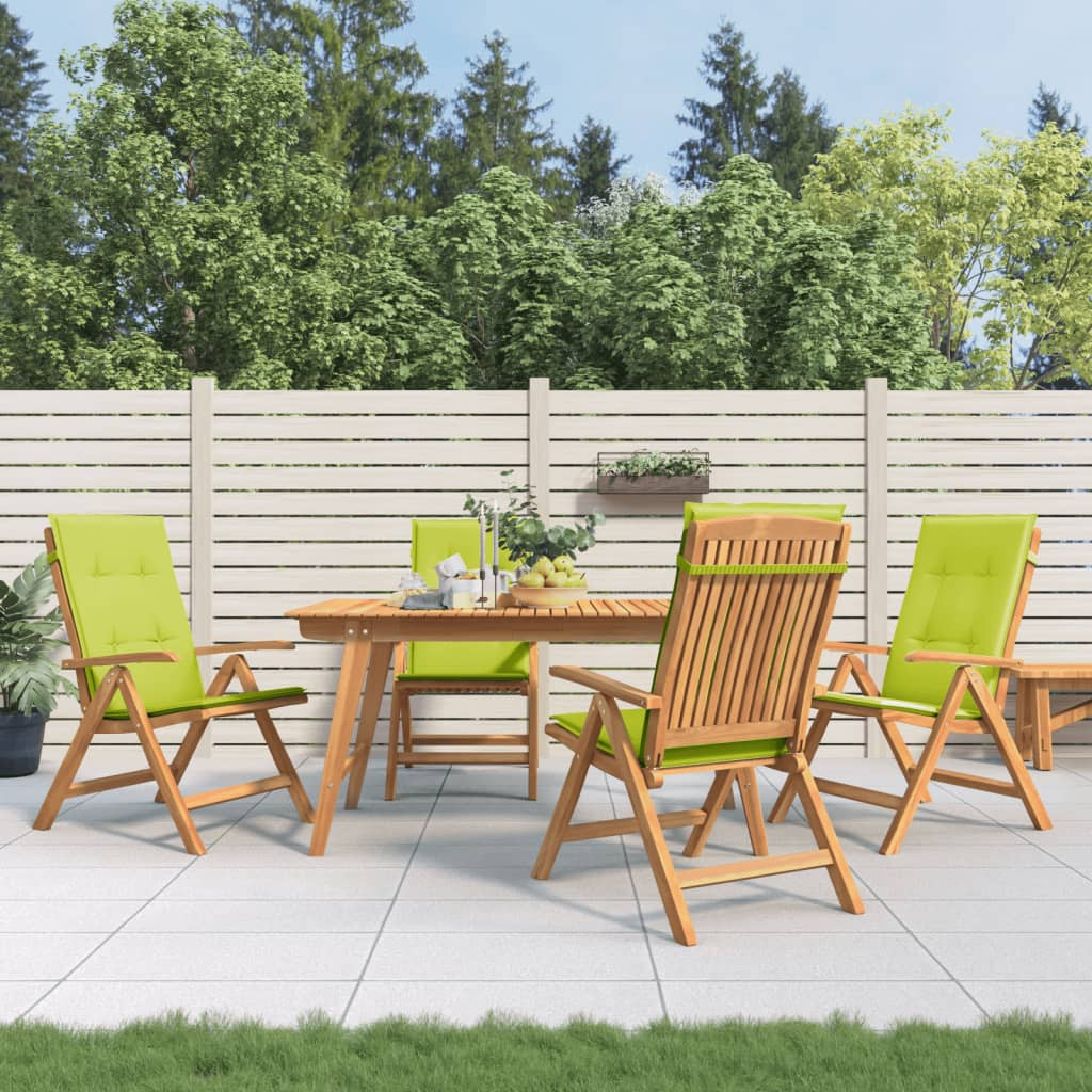 vidaXL Gartenstühle mit Kissen 4 Stk. Massivholz Teak