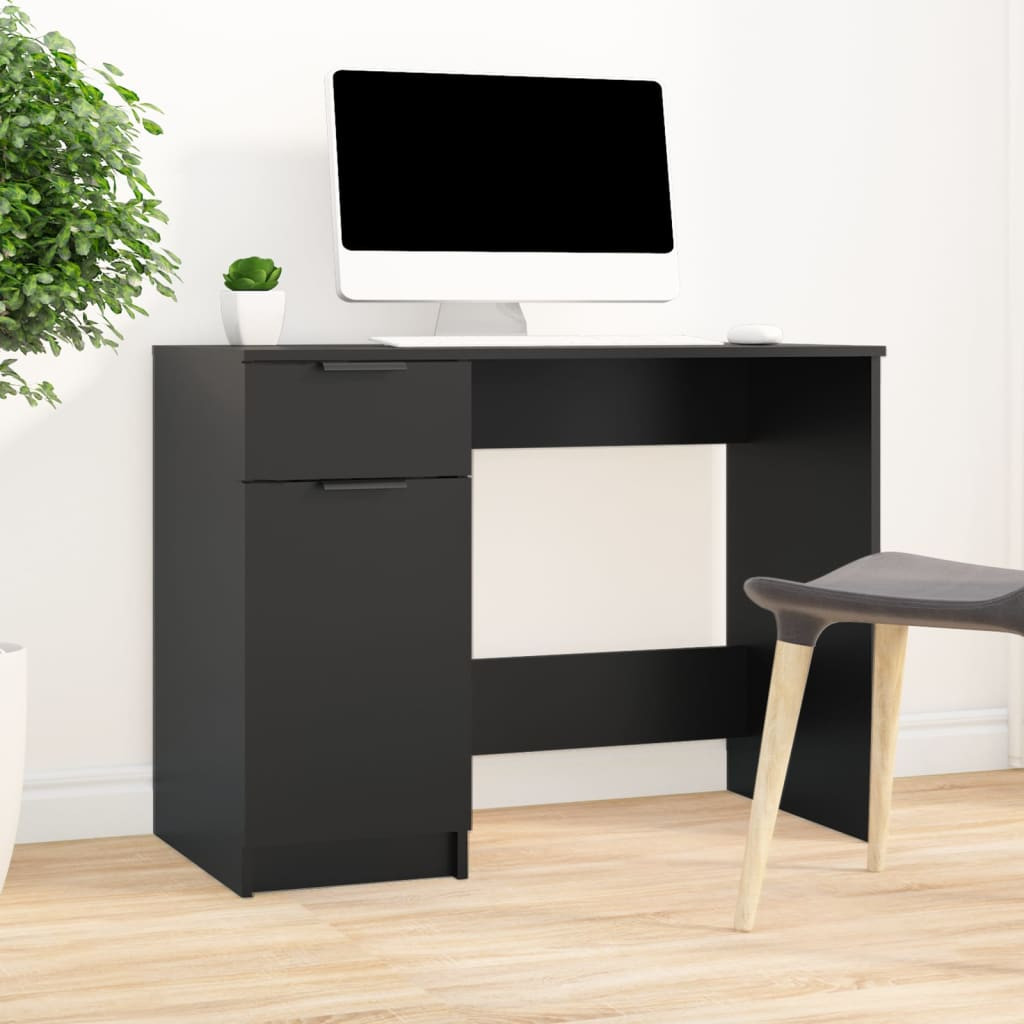 vidaXL Schreibtisch Schwarz 100x50x75 cm Holzwerkstoff