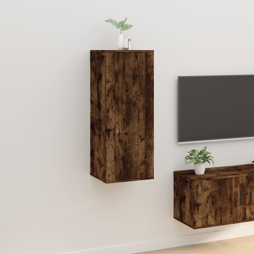 vidaXL TV-Wandschrank Räuchereiche 40x34,5x100 cm