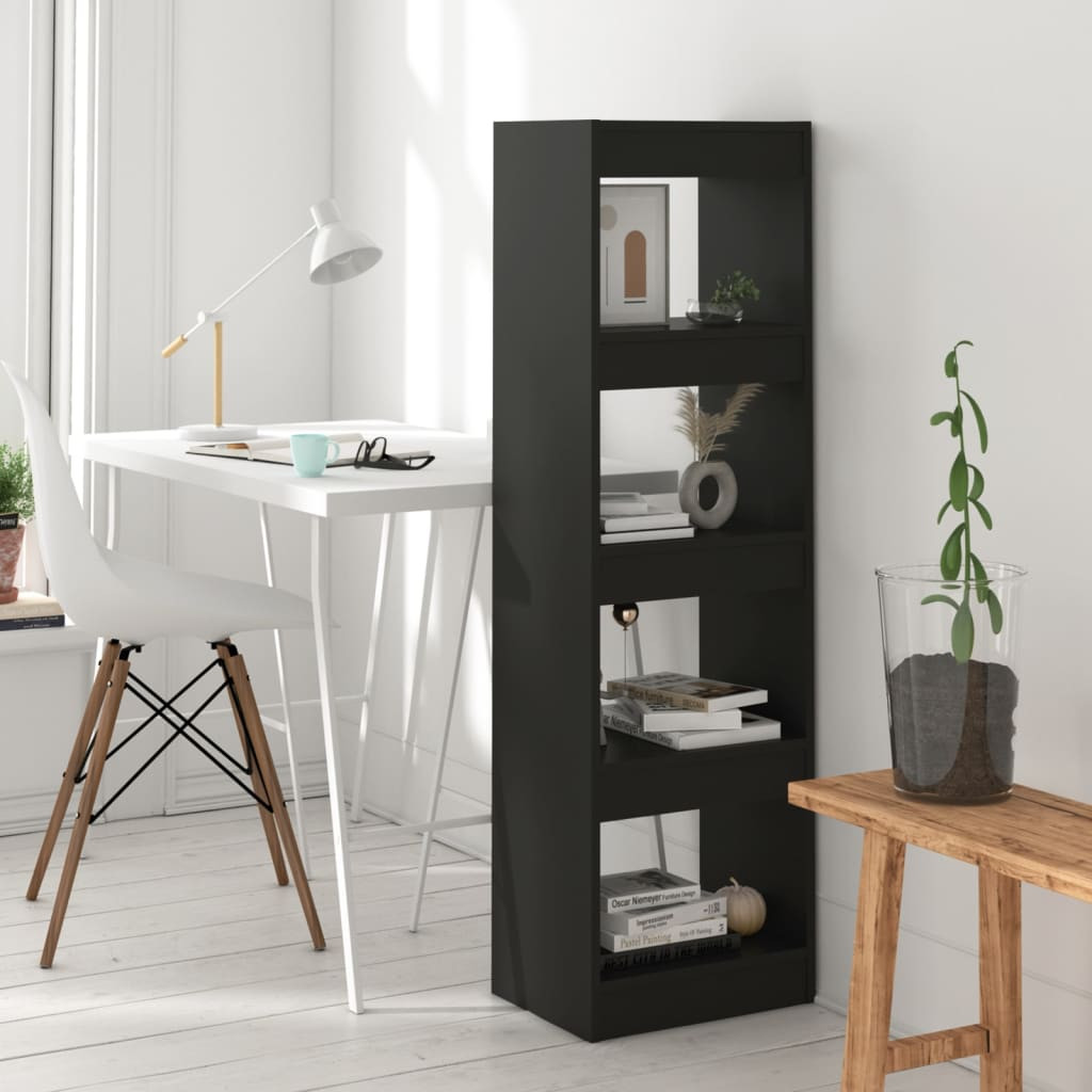 vidaXL Bücherregal/Raumteiler Schwarz 40x30x135 cm