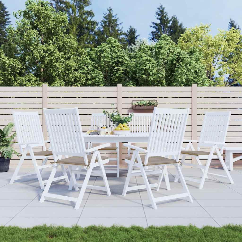 vidaXL Gartenstuhl-Kissen 6 Stk. Taupe 40x40x4 cm Oxford-Gewebe