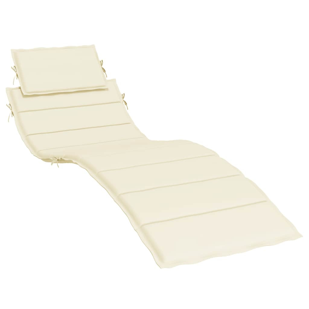 vidaXL Sonnenliegen-Auflage Creme 186x58x4 cm Oxford-Gewebe