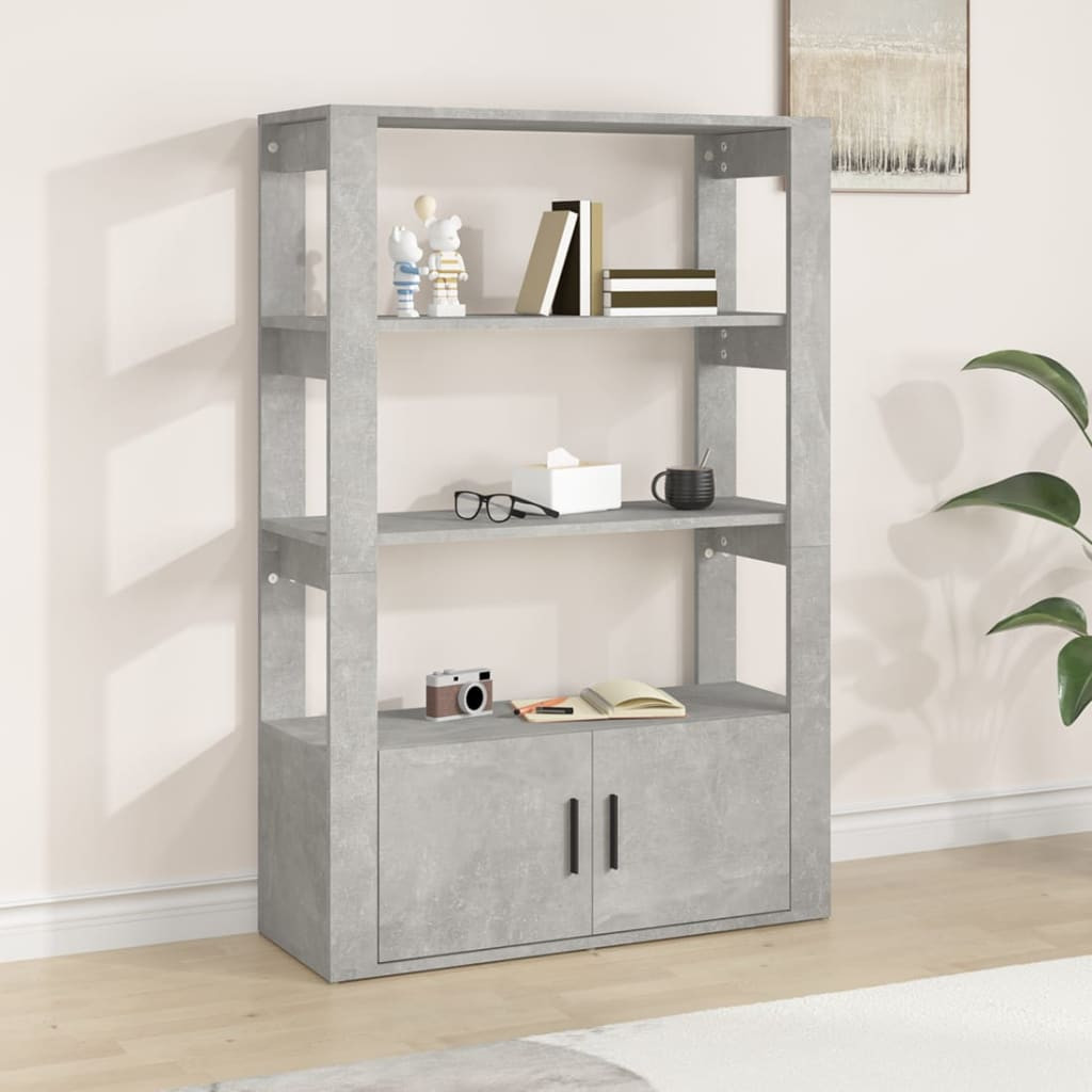 vidaXL Sideboard Betongrau 80x30x119,5 cm Holzwerkstoff
