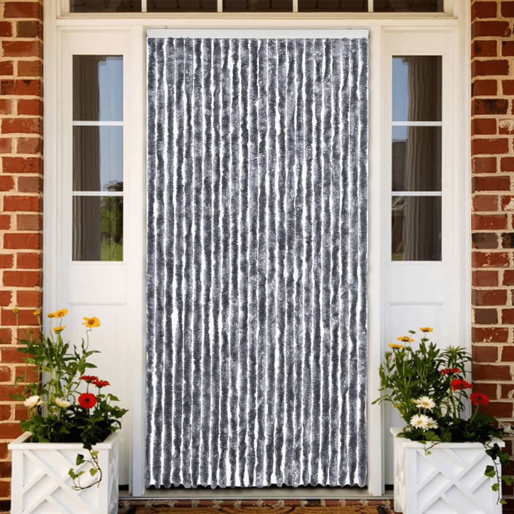 vidaXL Insektenschutz-Vorhang Silbern 100x220 cm Chenille