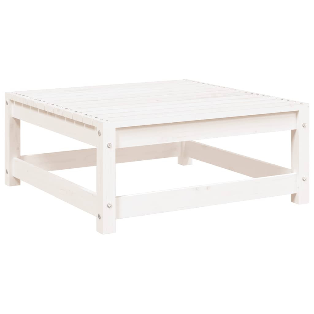 vidaXL Gartenhocker 70x70x30 cm Weiß Massivholz Kiefer