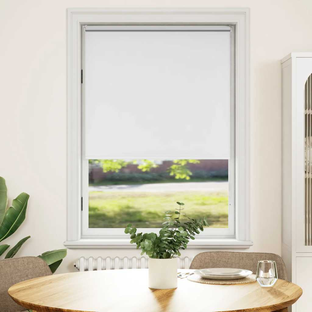 vidaXL Verdunkelungsrollo 124,4 x 175 cm, Stoffbreite 120 cm, Weiß