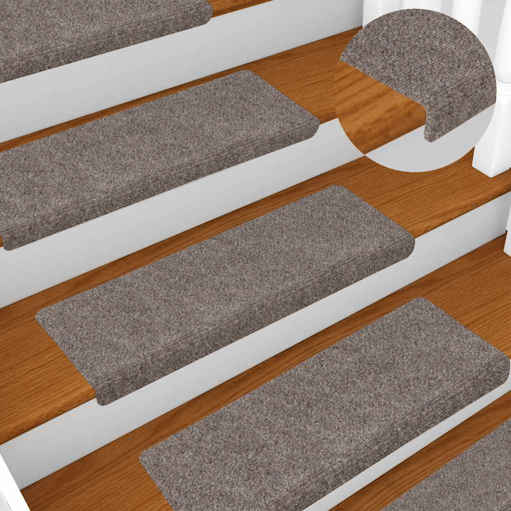 vidaXL Stufenmatten Selbstklebend 15 Stk. 65x21x4 cm Beige Rechteckiger Rand