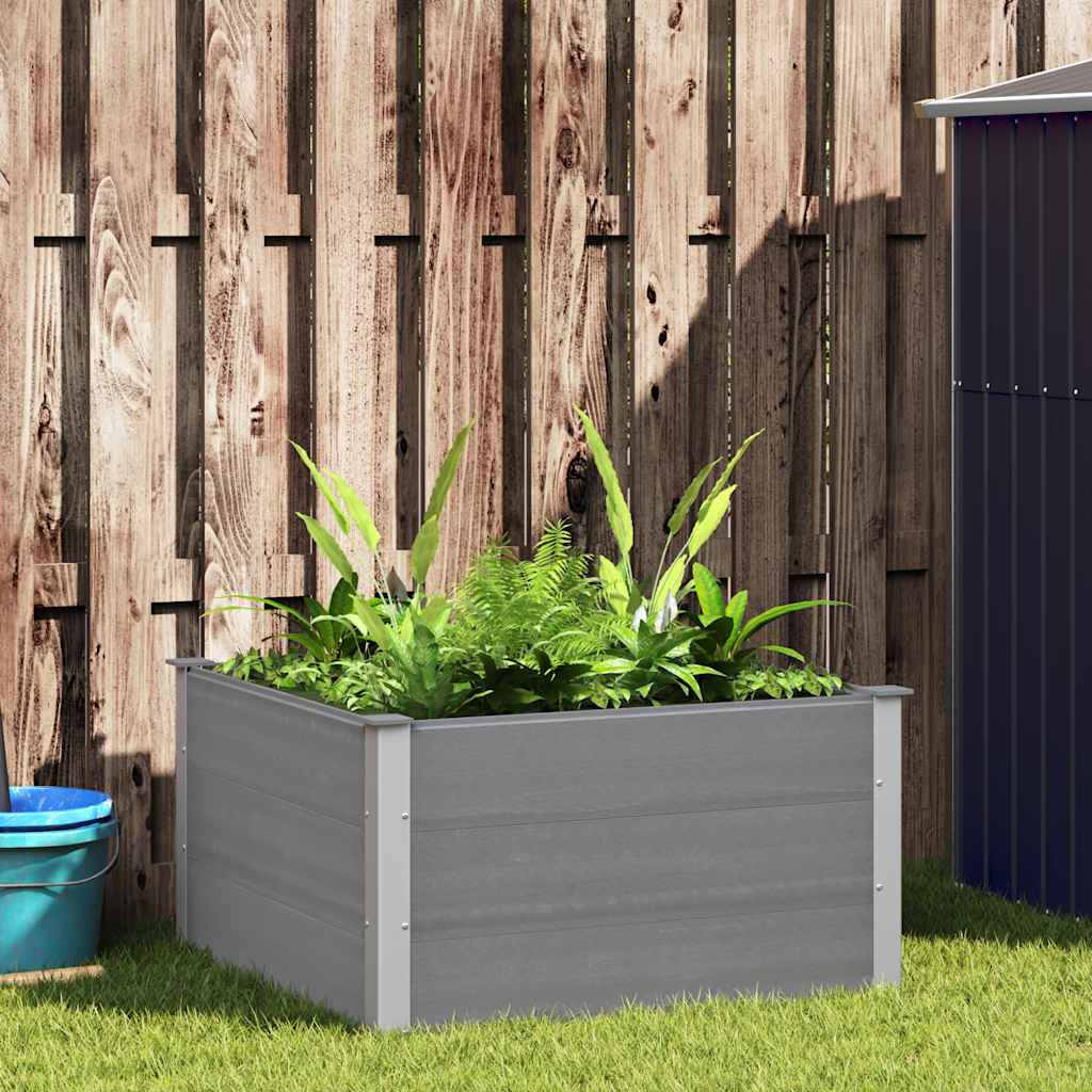 vidaXL Garten-Hochbeet WPC 100 x 100 x 54 cm Grau