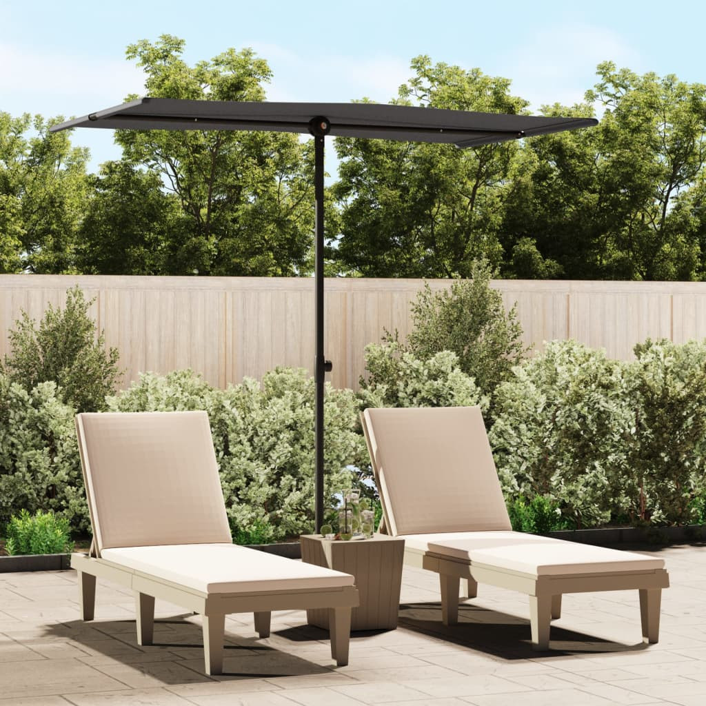 vidaXL Sonnenschirm mit Aluminium-Mast 180x110 cm Anthrazit