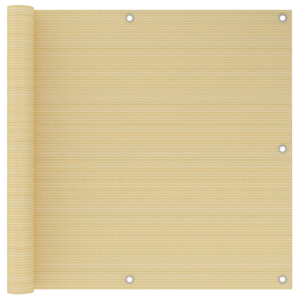 vidaXL Balkon-Sichtschutz Beige 90x300 cm HDPE