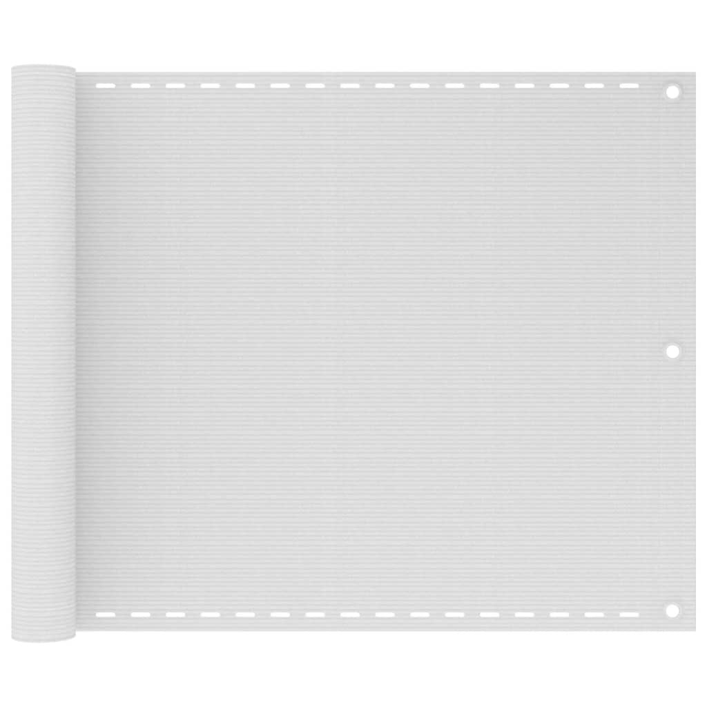 vidaXL Balkon-Sichtschutz Weiß 75x300 cm HDPE