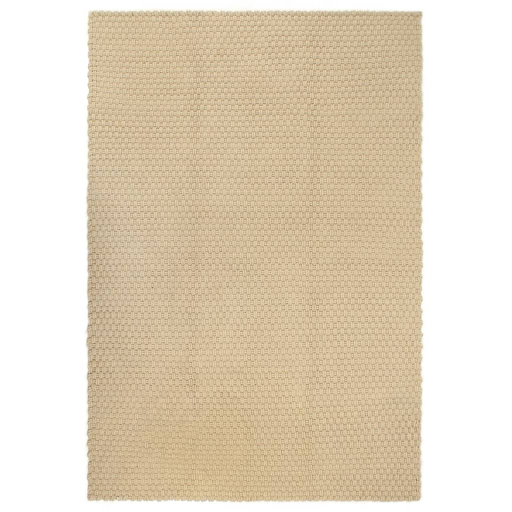 vidaXL Teppich Rechteckig Natur 180x250 cm Baumwolle