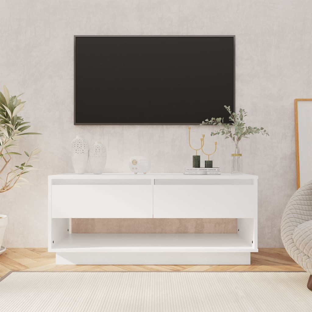 vidaXL TV-Schrank Weiß 102x41x44 cm Holzwerkstoff