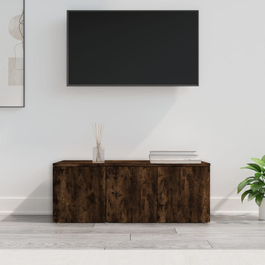 vidaXL TV-Schrank Räuchereiche 80x34x30 cm Holzwerkstoff