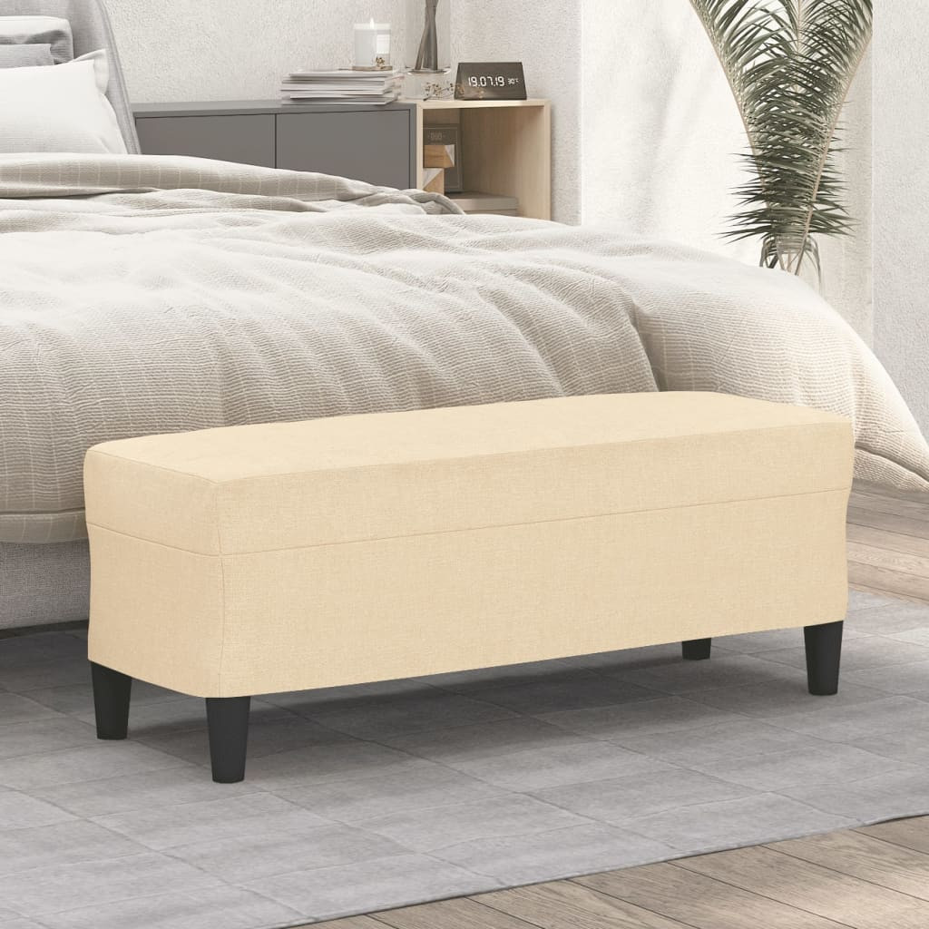 vidaXL Sitzbank Creme 100x35x41 cm Stoff