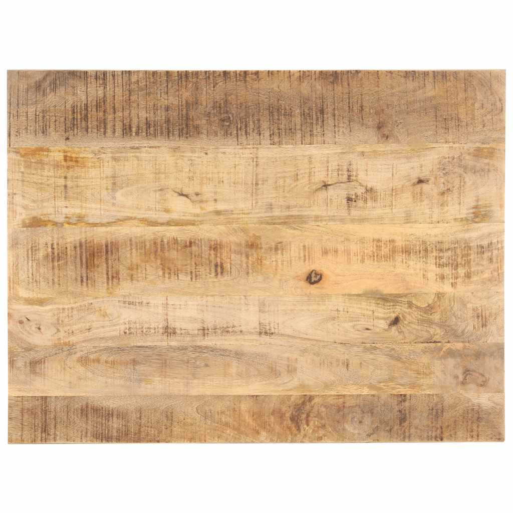 vidaXL Tischplatte Massivholz Mango 25-27 mm 80x60 cm