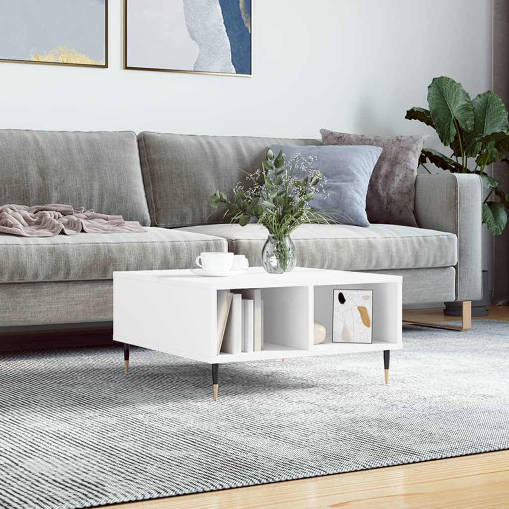 vidaXL Couchtisch Weiß 60x60x30 cm Holzwerkstoff