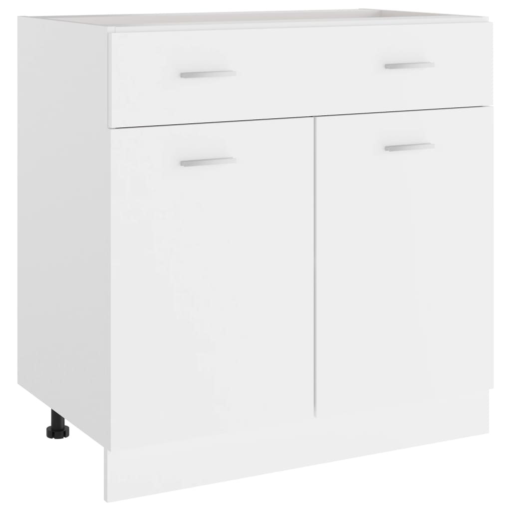 vidaXL Schubunterschrank Lyon Weiß 80x46x81,5 cm Holzwerkstoff