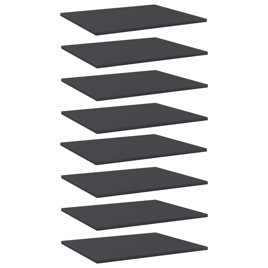 vidaXL Bücherregal-Bretter 8 Stk. Grau 60x50x1,5 cm Holzwerkstoff