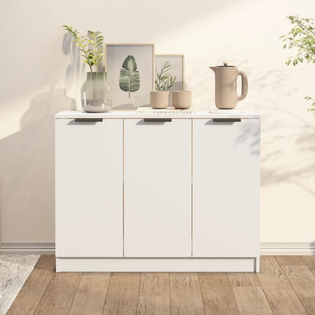 vidaXL Sideboard Weiß 90,5x30x70 cm Holzwerkstoff